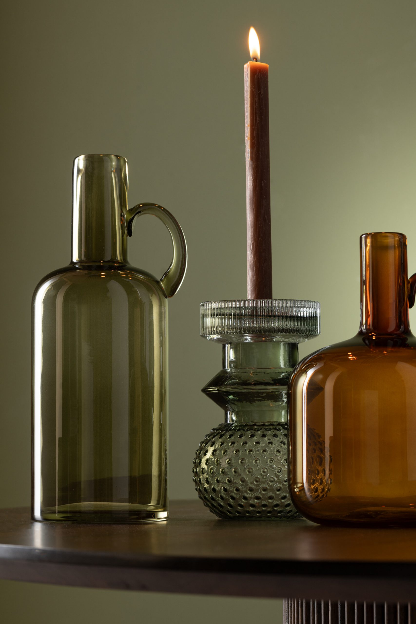 Vase 1 Anse Verre Marron – Image 2